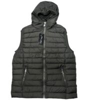MEN'S HOODED PADDED GILET - GREEN