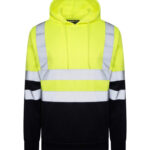 Premium Hi Vis 2 Tone Hoodie - Yellow