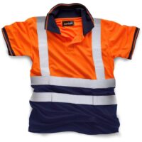 STANDSAFE HI-VIS 2 TONE POLO - ORANGE